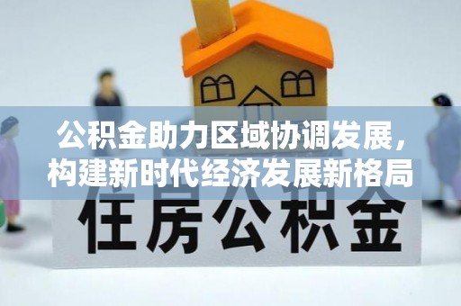日土公积金助力区域协调发展，构建新时代经济发展新格局